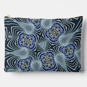 Bolsito Accesorio Grande Diseño vértigo negro/azul