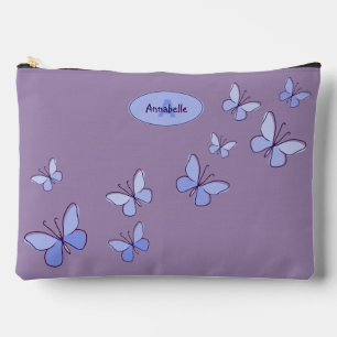 Bolsito Accesorio Grande Doodle de mariposa azul violeta
