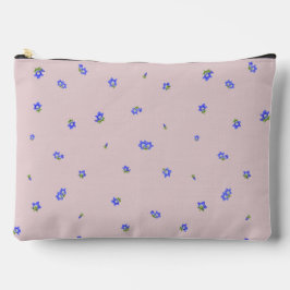 Bolsito Accesorio Grande Dusty Pink Japanese Gentian Floral Pattern