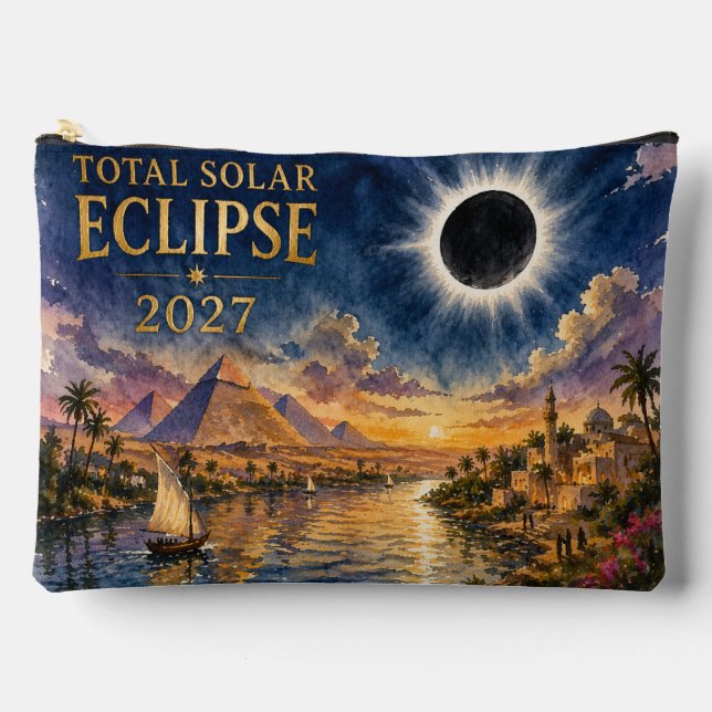 Bolsito Accesorio Grande Eclipse Total Solar 2027 Egipto (Anverso)