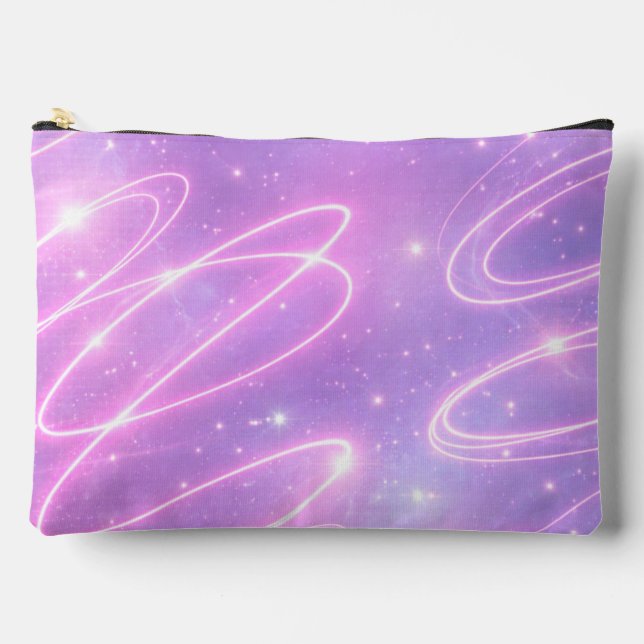 Bolsito Accesorio Grande Electric pink neon scribbles AI art  (Anverso)