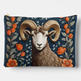 Bolsito Accesorio Grande Elegant Big Horn Sheep William Morris Inspired