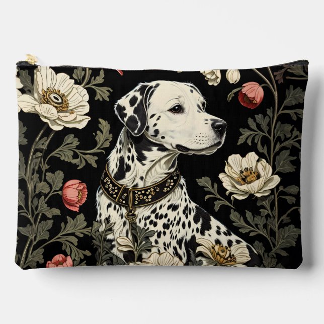 Bolsito Accesorio Grande Elegant Dalmatian William Morris Inspired (Anverso)