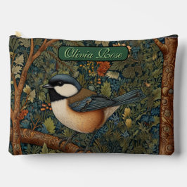 Bolsito Accesorio Grande Elegant retro woodland bird