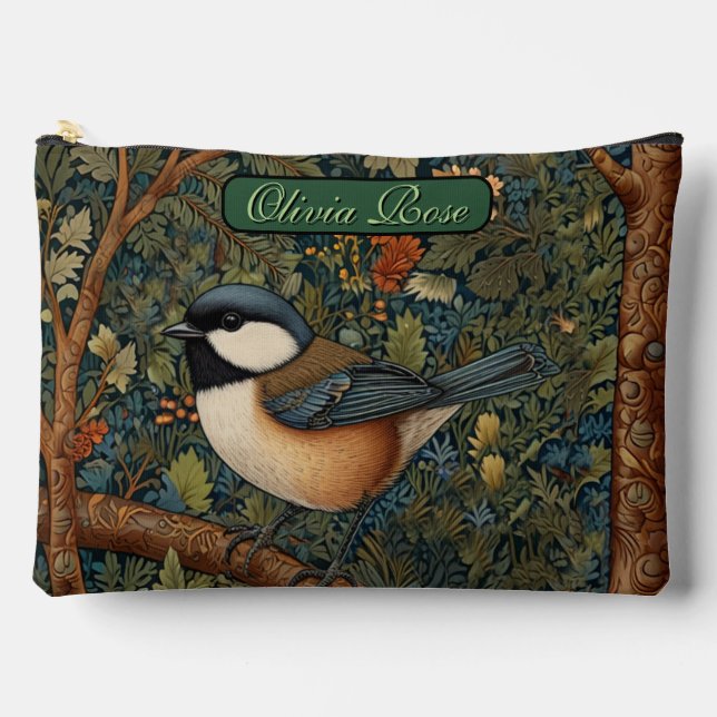 Bolsito Accesorio Grande Elegant retro woodland bird  (Anverso)