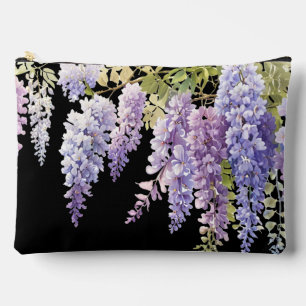 Bolsito Accesorio Grande Elegante color morado glicinia floral