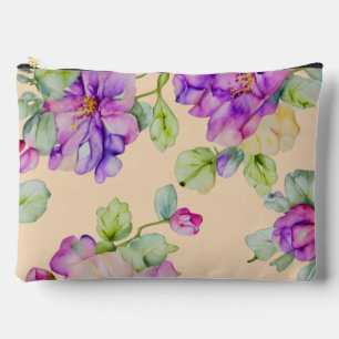 Bolsito Accesorio Grande Elegante color púrpura morado floral