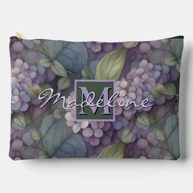 Bolsito Accesorio Grande Elegante moda polvorienta morado boho acuarela flo (Anverso)