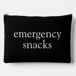 Bolsito Accesorio Grande Emergency Snacks Black & White Pouch