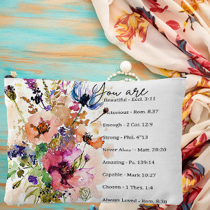 Bolsito Accesorio Grande Eres hermosa-escritura floral