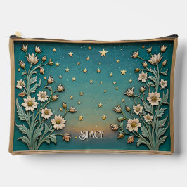 Bolsito Accesorio Grande Espectacular florín silvestre noche Verde azulado