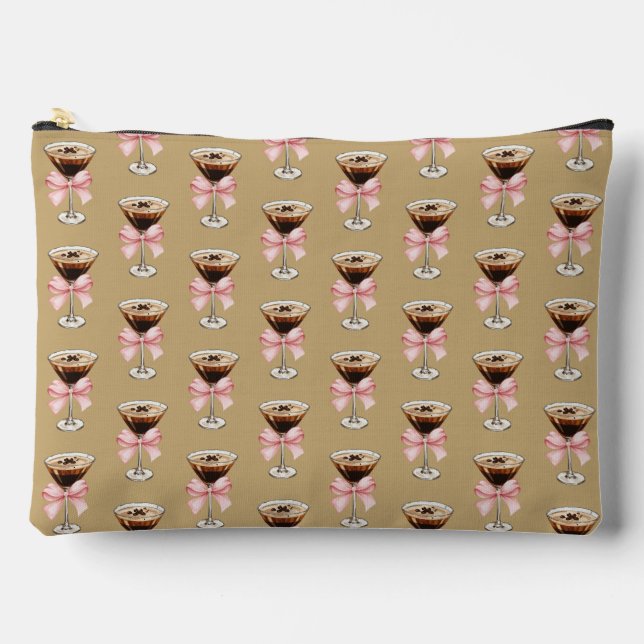 Bolsito Accesorio Grande Espresso Martini Pattern Brown (Anverso)