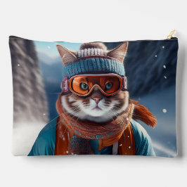 Bolsito Accesorio Grande Esquí de gato en los alpes nevados