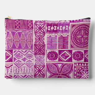 Bolsito Accesorio Grande estampa hawaiana tapa fucsia