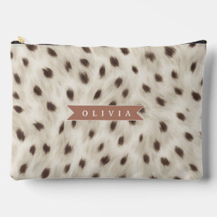 Bolsito Accesorio Grande Estampado de Animal Leopardo Neutral Chic Personal