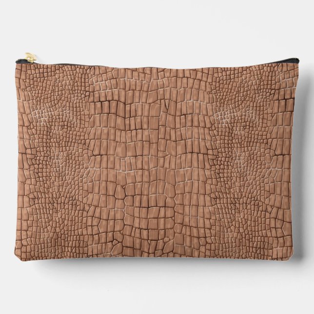 Bolsito Accesorio Grande Estampado de caimán  (Anverso)