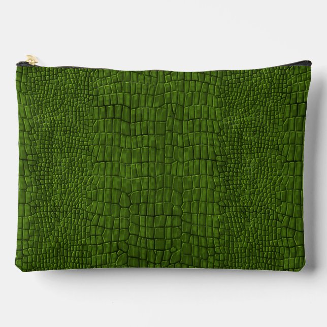 Bolsito Accesorio Grande Estampado de caimán  (Anverso)