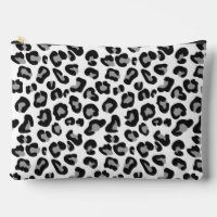 Estampado de leopardo en negro y blanco con gris