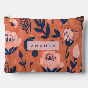 Bolsito Accesorio Grande Estilo de Flor de Terracota Audaz Personalizado