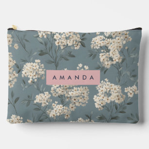 Bolsito Accesorio Grande Estilo Floral Personalizado de Flor de Almendro Az