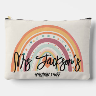 Bolsito Accesorio Grande Estuche de lápices personalizado Teacher Rainbow S
