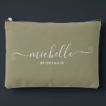Bolsito Accesorio Grande Eucalyptus Green Personalized Bridesmaid<br><div class="desc">Presentamos nuestra Moda Minimalista Eucalyptus Green Personalized Bridesmaid Accesory Pouch, un regalo elegante y versátil diseñado para celebrar a sus damas de honor con elegancia. Esta bolsa accesoria es el epítome de la moda moderna, perfecta para cualquier ocasión desde propuestas de dama de honor hasta duchas de novias. Diseñado con...</div>