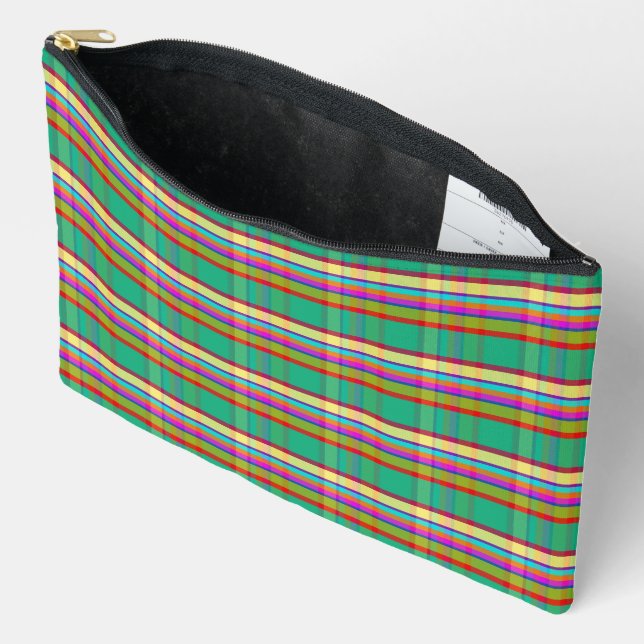 Bolsito Accesorio Grande FAITT Tropical Plaid (Abierto)