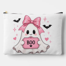 Fantasma Coquette de Halloween con lazo rosa