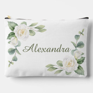 Bolsito Accesorio Grande Favor de dama de honor floral blanco personalizado