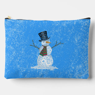 Bolsito Accesorio Grande Feliz Swirly Snowman