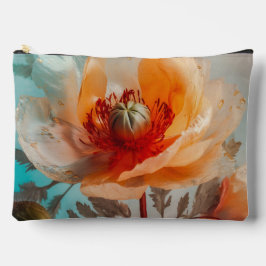 Bolsito Accesorio Grande Flor Naranja Delicada