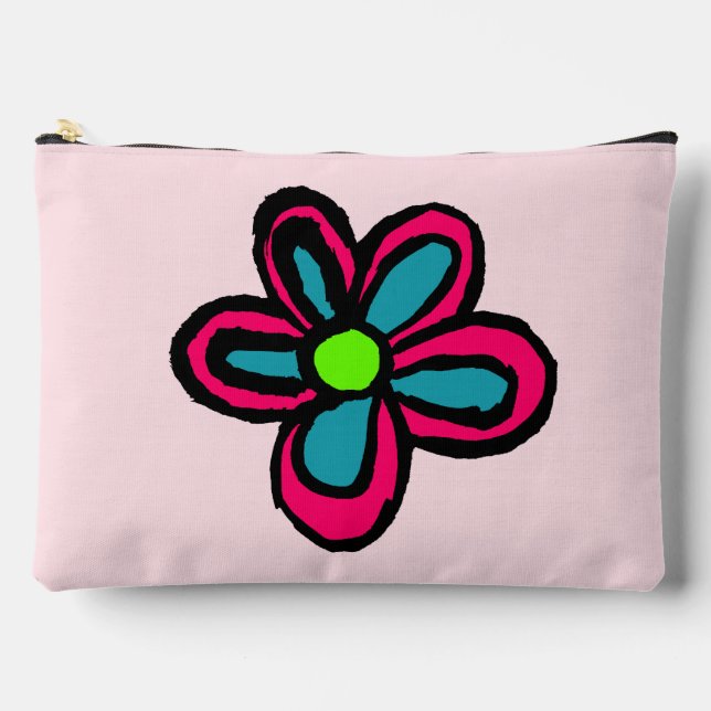 Bolsito Accesorio Grande Flor Rosa Adorable (Anverso)