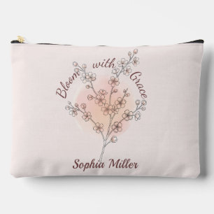 Bolsito Accesorio Grande Flor Sakura Personalizada Nombre Floral Personaliz