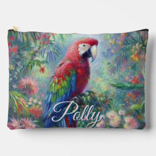 Bolsito Accesorio Grande Flora de orejas de loro en jungla personalizada