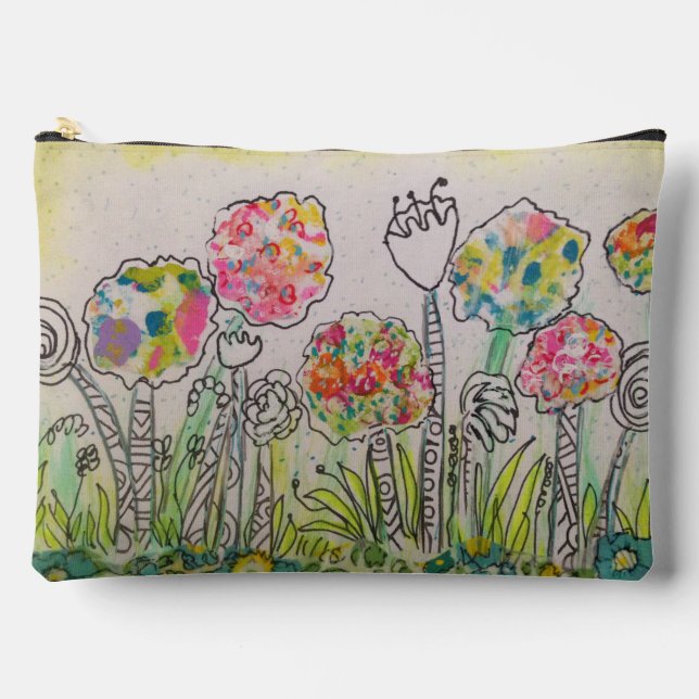 Bolsito Accesorio Grande Floral (Anverso)