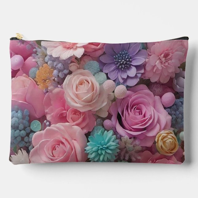 Bolsito Accesorio Grande Floral (Anverso)