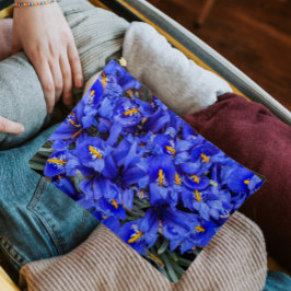 Bolsito Accesorio Grande Floral de irisis reticuladas púrpura