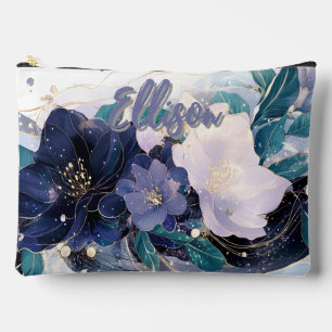 Bolsito Accesorio Grande Floral oscura elegante