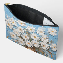 BOLSITO ACCESORIO GRANDE FLORES BLANCOS DE VISTA EN 3D