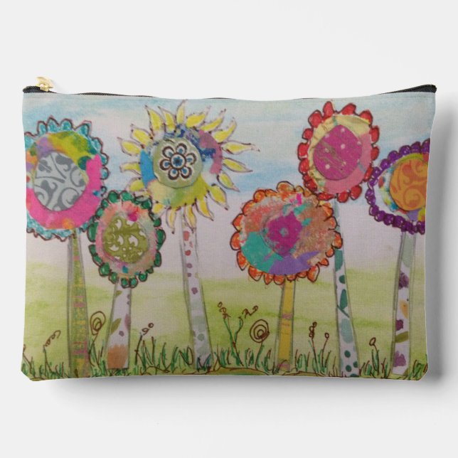 Bolsito Accesorio Grande Flores caprichosas (Anverso)