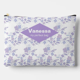 Bolsito Accesorio Grande Flores de boho claro.