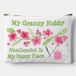 Bolsito Accesorio Grande Flores de Cerezo Pintadas a Mano G Bolsita Con Cie