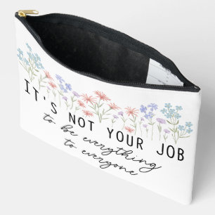 BOLSITO ACCESORIO GRANDE FLORES DE PASTEL Y DECLARACIÓN MOTIVATIVA