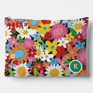 Bolsito Accesorio Grande Flores de primavera coloridas y caprichosas Jardín