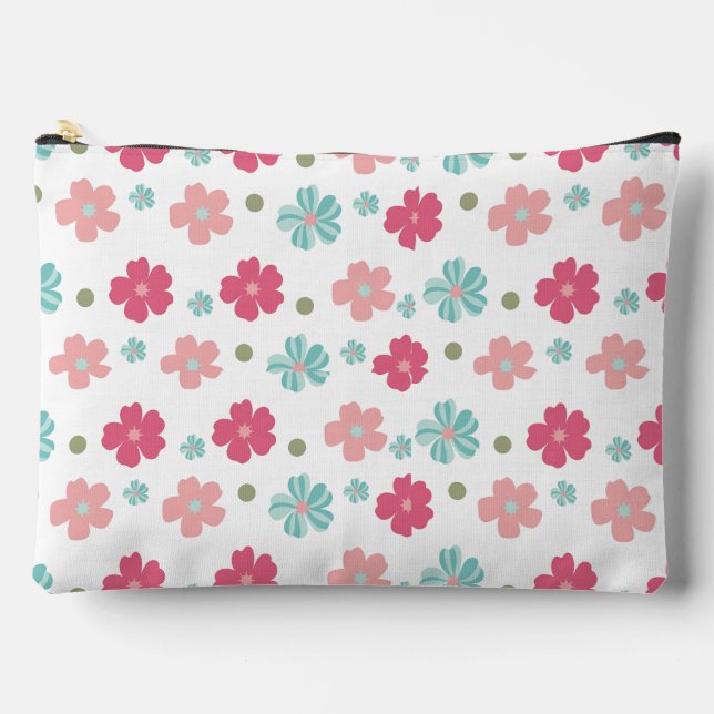 Bolsito Accesorio Grande Flores de primavera geométricas dulces (Anverso)