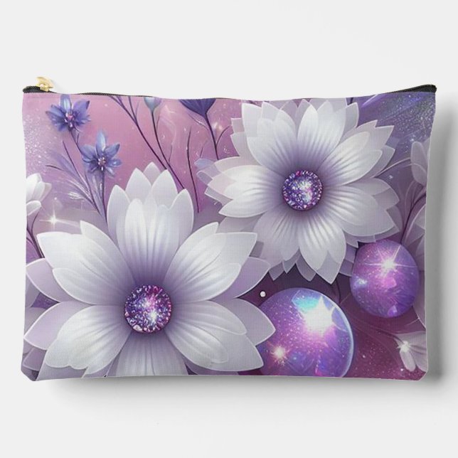 Bolsito Accesorio Grande Flores espumosas (Anverso)
