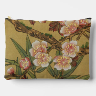 Bolsito Accesorio Grande Flores Japonesas Asiáticas de Flor de Cerezo Vinta