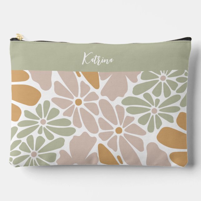 Bolsito Accesorio Grande Flores retro Groovy bohemias (Anverso)