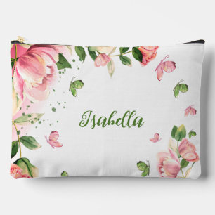 Bolsito Accesorio Grande Flores rosa románticas