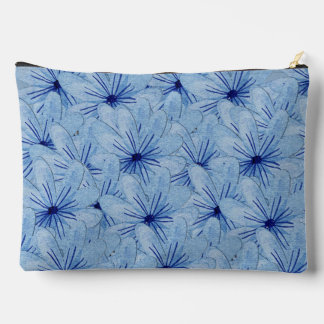 Bolsito Accesorio Grande Flores salvajes azul acuarela Bouquet